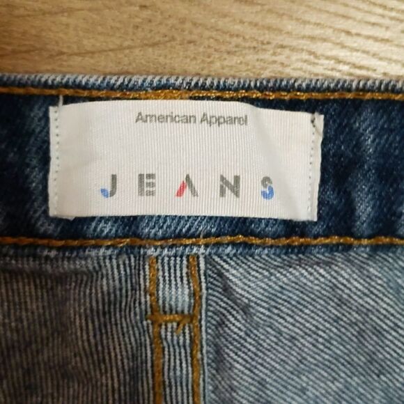 American Apparel button fly denim shorts 26 - Picture 5 of 9